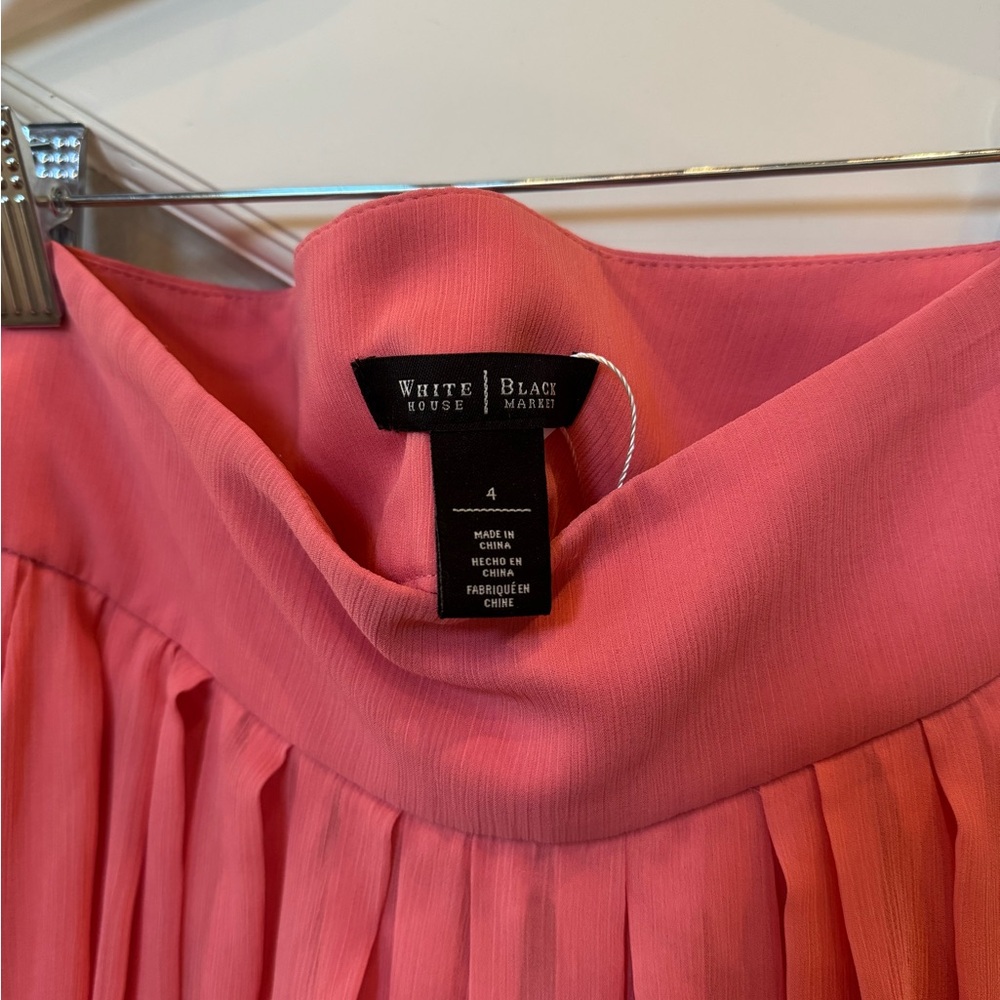 White House Black Market Pink Pleated Skirt - Picture 3 of 3